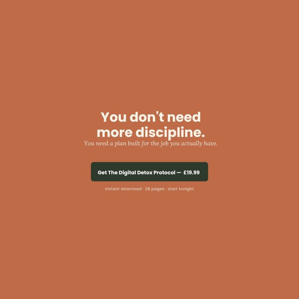 The Digital Detox Protocol - 14 Day Workbook for Remote Workers
