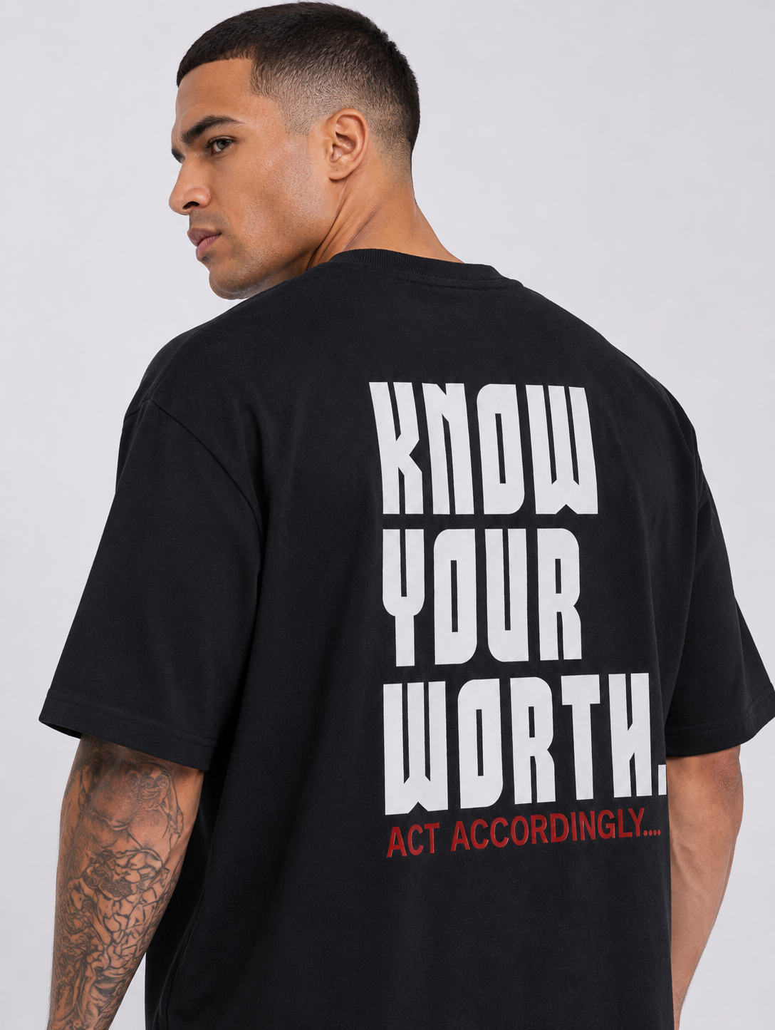 KNOW YOUR WORTH OVERSIZED T-SHIRT