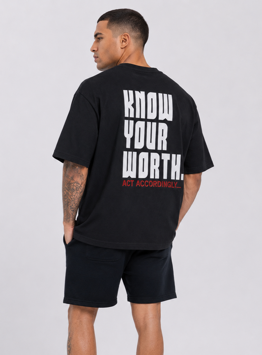 KNOW YOUR WORTH OVERSIZED T-SHIRT