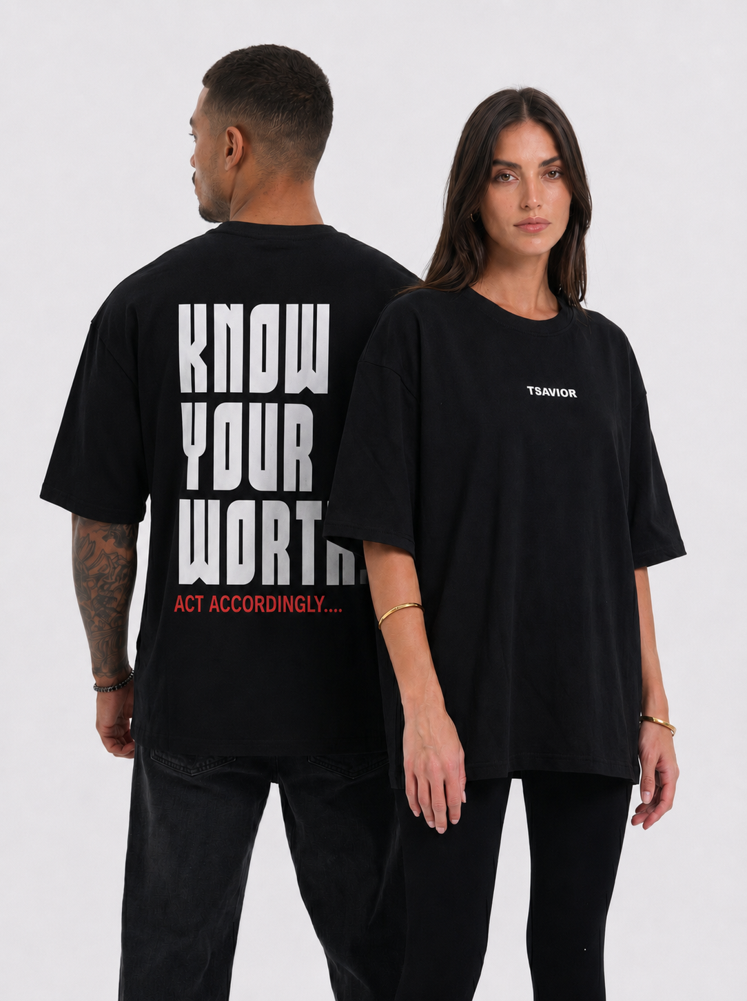 KNOW YOUR WORTH OVERSIZED T-SHIRT